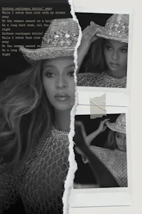 a photo of a woman wearing a cowboy hat
