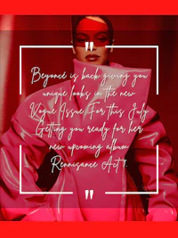 an image of a woman in a red coat with a quote